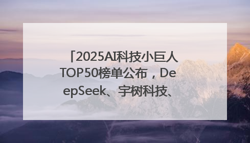2025AI科技小巨人TOP50榜单公布，DeepSeek、宇树科技、蘑菇车联等企业荣誉上榜