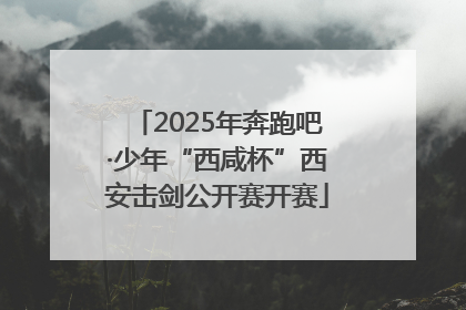 2025年奔跑吧·少年“西咸杯”西安击剑公开赛开赛