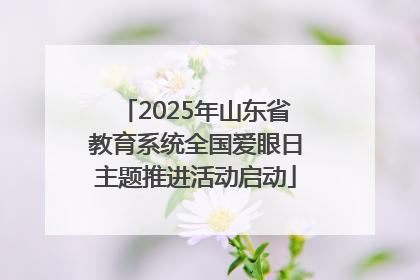 2025年山东省教育系统全国爱眼日主题推进活动启动