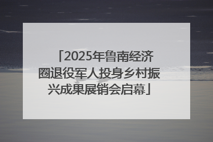 2025年鲁南经济圈退役军人投身乡村振兴成果展销会启幕
