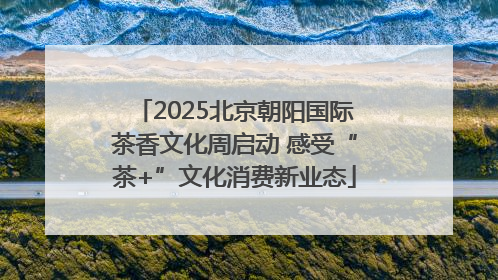 2025北京朝阳国际茶香文化周启动 感受“茶+”文化消费新业态
