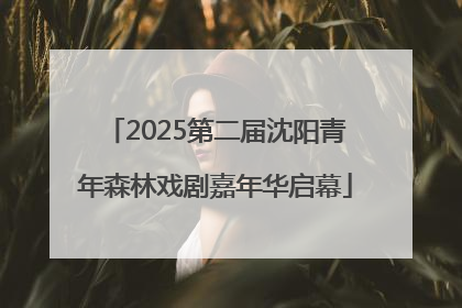 2025第二届沈阳青年森林戏剧嘉年华启幕