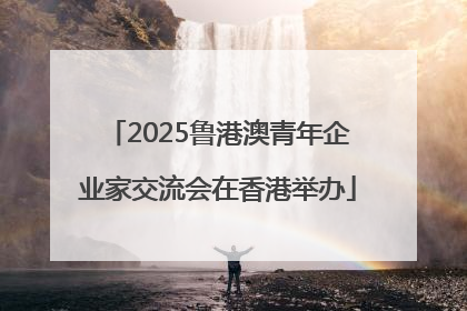 2025鲁港澳青年企业家交流会在香港举办