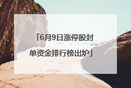 6月9日涨停股封单资金排行榜出炉