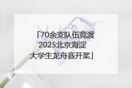 70余支队伍竞渡 2025北京海淀大学生龙舟赛开桨