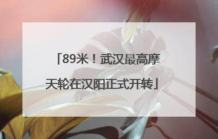 89米！武汉最高摩天轮在汉阳正式开转